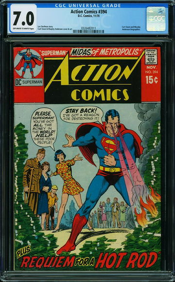 ACTION COMICS #394, CGC 7.0 FVF