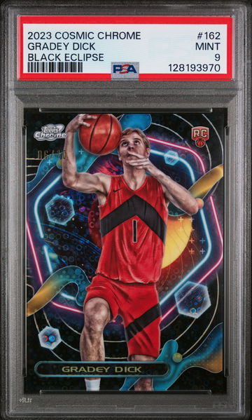 2023 Topps Cosmic Chrome Black Eclipse Gradey Dick #162 /10 PSA 9