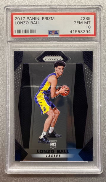 LONZO BALL 2017 PANINI PRIZM ROOKIE PSA 10 GEM MINT 
