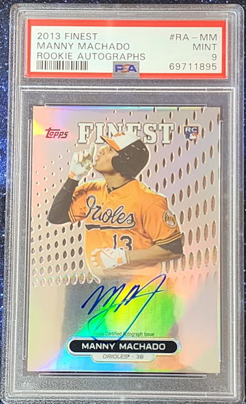 2013 Topps Finest Manny Machado Rookie Autographs Mint 9