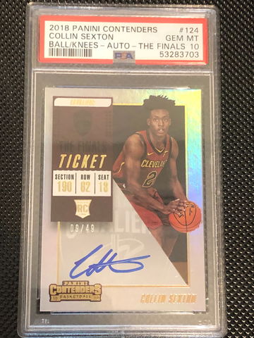 2018 Collin Sexton Contenders Auto The Finals /49 PSA 10 POP 1 