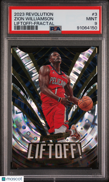 2023 Panini Revolution Liftoff! Zion Williamson #3 Fractal PSA 9