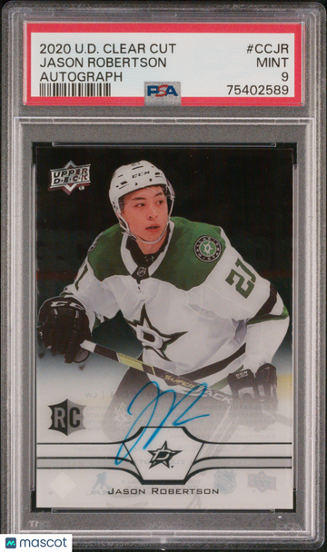 2020 Upper Deck Clear Cut Jason Robertson #CCJR Autograph PSA 9