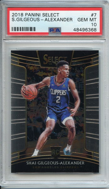 Shai Gilgeous Alexander Select Rookie PSA 10 NEP 368