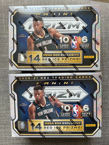 2020-21 Panini Prizm Mega Box lot of 2