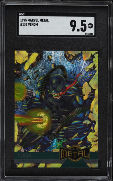 1995 Fleer Metal Marvel #136 VENOM SGC 9.5 MINT+ Alternate M Card