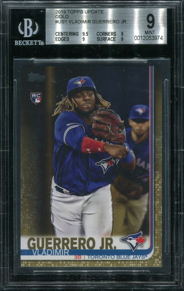 2019 Topps Update Vladimir Guerrero Jr Gold BGS 9