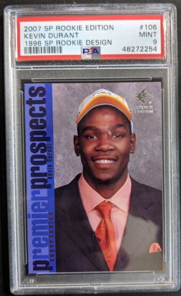 2007 SP Rookie Edition #106 Kevin Durant RC PSA 9 Mint Nets Future HOF