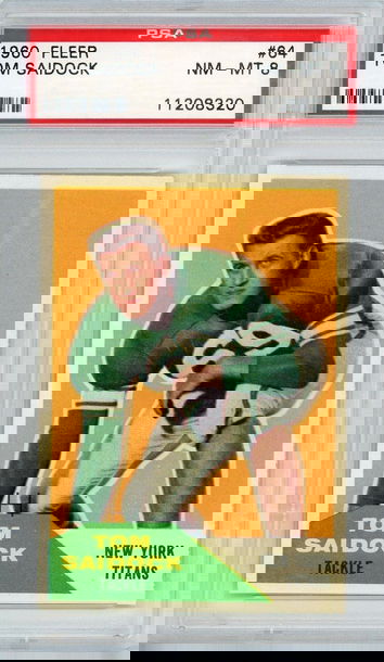 1960 Fleer Tom Saidock #64 PSA 8 P1337