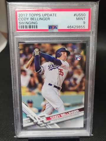 2017 Topps Update Cody Bellinger Swinging PSA 9