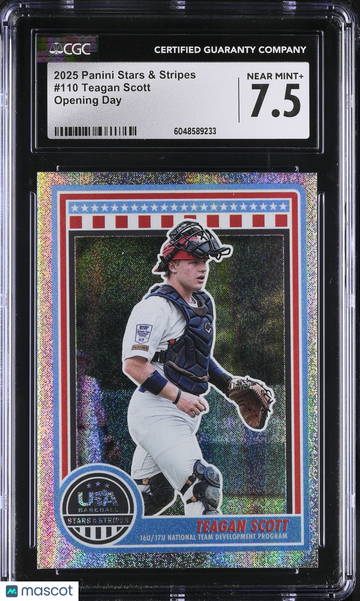 2025 Panini Stars & Stripes Teagan Scott #110 Opening Day CGC 7.5