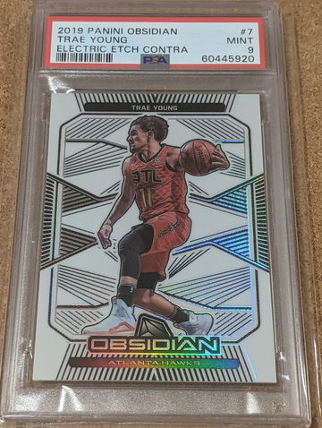 2019-20 OBSIDIAN 🏀 TRAE YOUNG FOTL ELECTRIC ETCH CONTRA /3 PSA 9 HAWKS SSP 🔥
