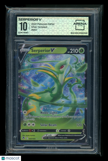 2022 Pokemon Silver Tempest Serperior V Arena Club 10 #007/195