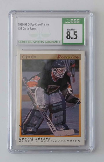 Curtis Joseph 1990-91 O pee Chee OPC Premier CSG 8.5 Rookie #51