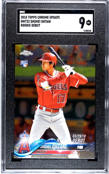 2018 Topps Chrome Update HMT32 Shohei Ohtani Rookie Debut SGC 9 MINT