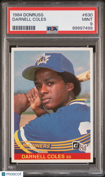 1984 Donruss Darnell Coles #630 PSA 9