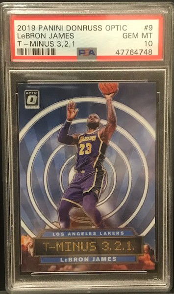 2019 Panini Donruss Optic Lebron James T-Minus 3,2,1 PSA 10 Gem Mint