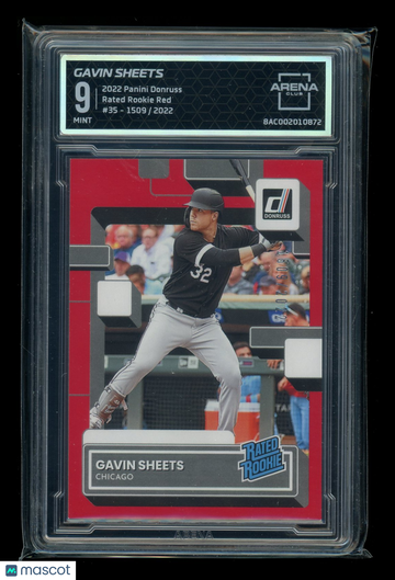 2022 Panini Donruss Rated Rookie Red Gavin Sheets #35 1509/2022 Arena Club 9