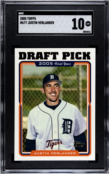2005 Topps Justin Verlander #677 Rookie SGC 10 Gem Mint