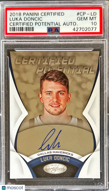 2018 Panini Certified Certified Potential Autographs Luka Doncic #CPLD PSA 10