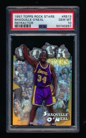 Shaquille Oneal 1997 Topps Rock Stars Refractor