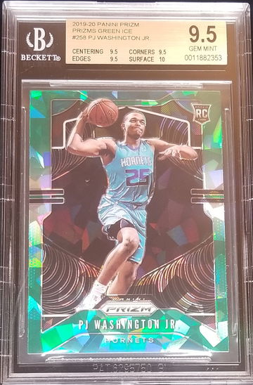 2019 Panini Prizm Green Ice PJ Washington Jr. 258 BGS 9.5