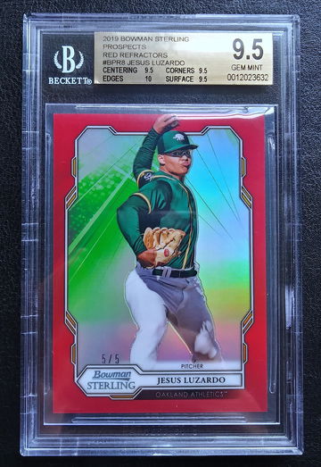JESUS LUZARDO '19 BOWMAN STERLING RED REFRACTOR #BPR-8 POP 1