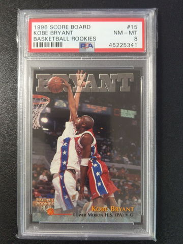 1996 Score Board # 15 Kobe Bryant PSA 8