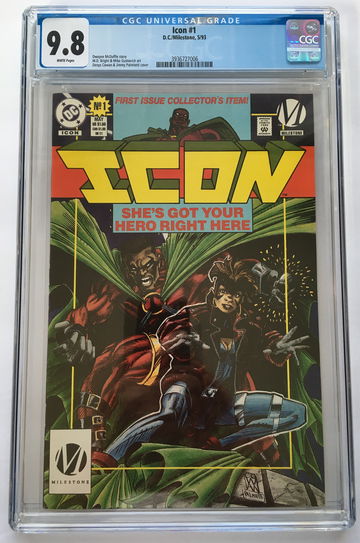 ICON #1 MILESTONE CGC 9.8 White Pages 1st ICON. FREE S/H.
