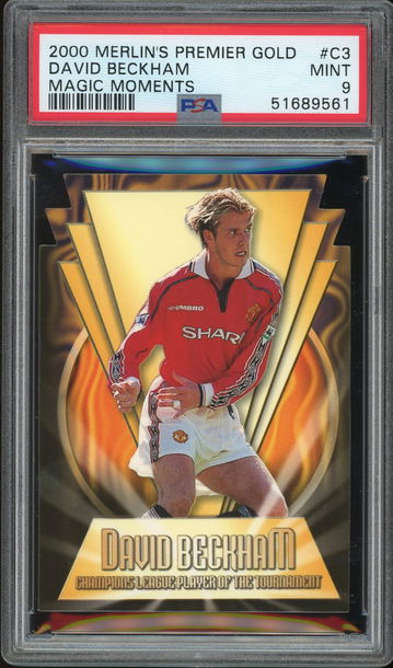 2000 Merlin's Premier Gold  David Beckham PSA 9 Magic Moments POP 1 None Higher