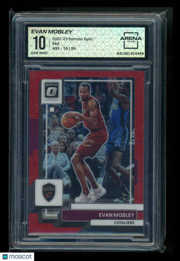 2023 2022-23 Panini Donruss Optic Evan Mobley #93 Red /99 Arena Club 10