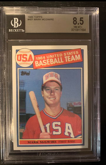 1985 Topps Mark McGwire BGS 8.5 Rookie 