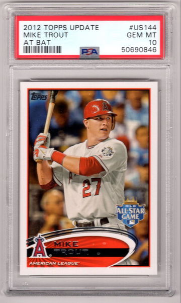 2012 Topps Update Mike Trout All Star At Bat Angels PSA 10