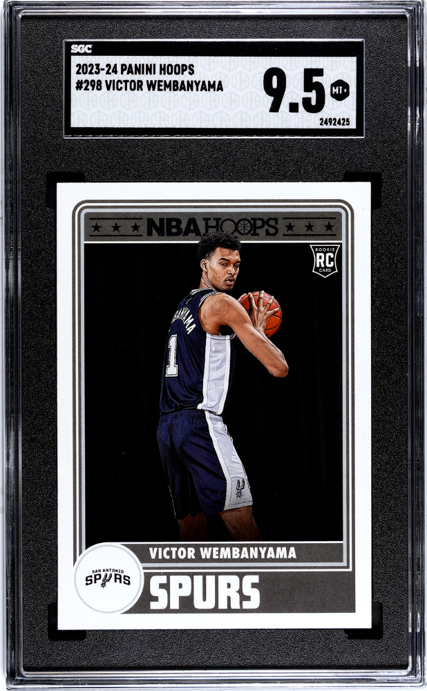Victor Wembanyama 2023-24 Panini Hoops #298 Rookie RC SGC9.5 MINT+ Spurs