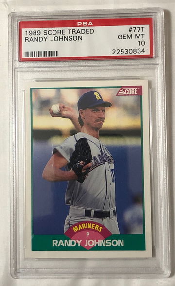 1989 SCORE TRADED RANDY JOHNSON #77T GEM-MT 10
