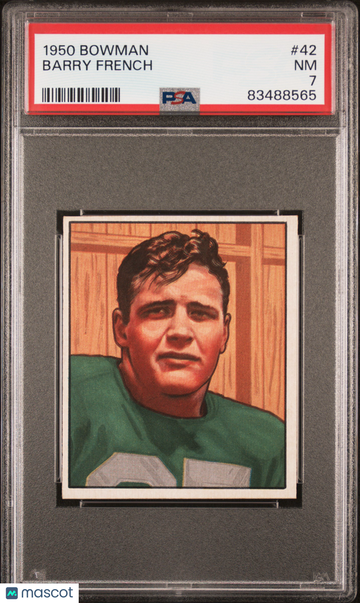 1950 Bowman Barry French #42 PSA 7