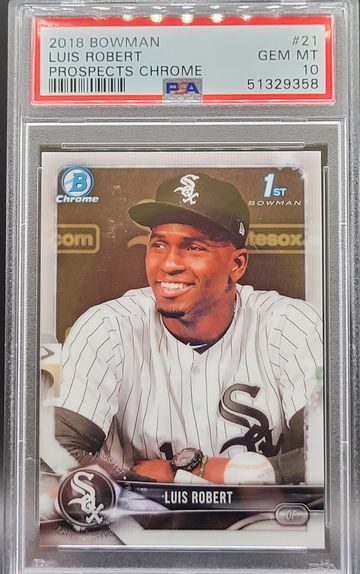 2018 Bowman Prospects Chrome Luis Robert #21 PSA 10 Gem Mint