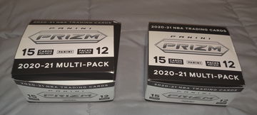 20-21 Panini Prizm NBA Basketball Cello Box - 12 Sealed Cello Packs (LOT OF 2)