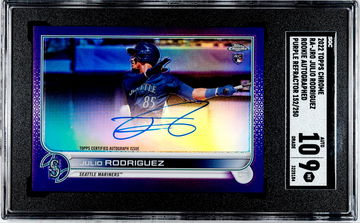 2022 Topps Chrome Julio Rodriguez Purple AUTO 