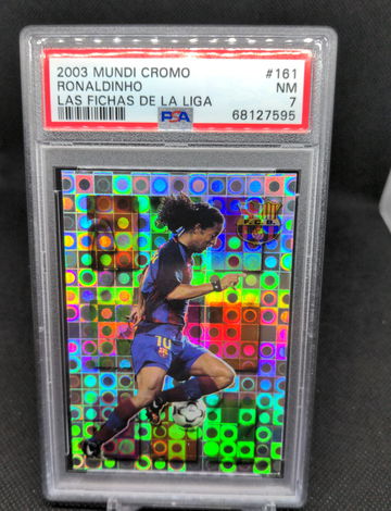 2003 Mundicromo Las Fichas De La Liga El Crack #161 Ronaldinho PSA 7