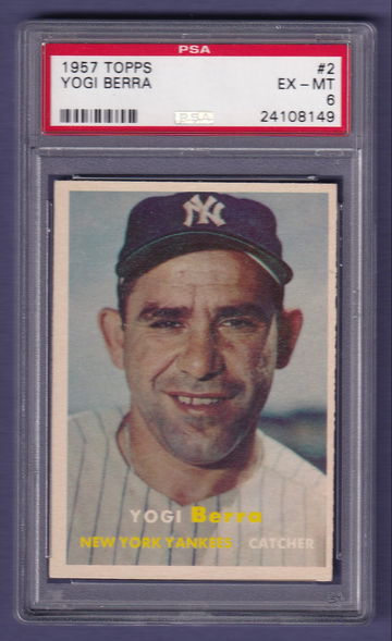 1957 Topps #2 Yogi Berra PSA 6