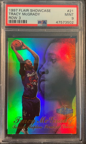1997 Flair Showcase Row 3 Tracy McGrady PSA 9