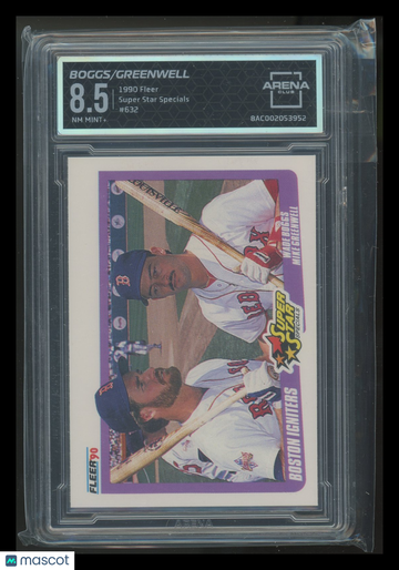 1990 Fleer Super Star Specials Wade Boggs Mike Greenwell #632 Arena Club 8.5