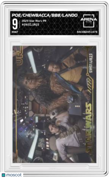2023 Star Wars PR Poe/Chewbacca/BB8/Lando #RSW01.UR23 Arena Club 9