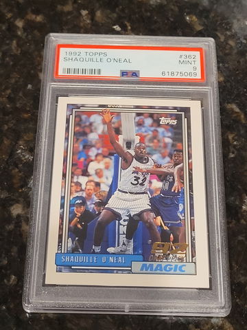 1992 Topps Shaquille O'Neal PSA 9 MINT #362