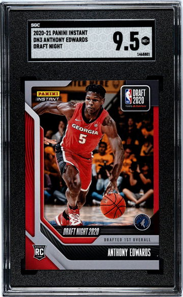 2020-21 Panini Instant #DN3 Anthony Edwards Draft Night /2207 SGC 9.5