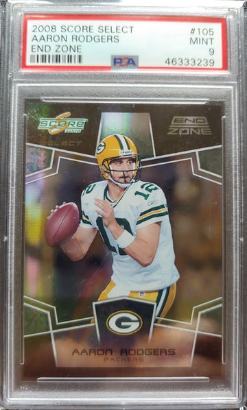 2008 Score Select Aaron Rodgers End Zone #4/6 PSA 9