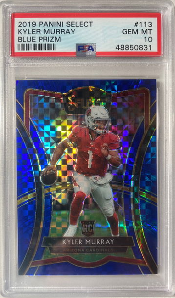 KYLER MURRAY ROOKIE BLUE PRIZM /149 PSA 10 2019 SELECT #113 CARDINALS ~POP 17~
