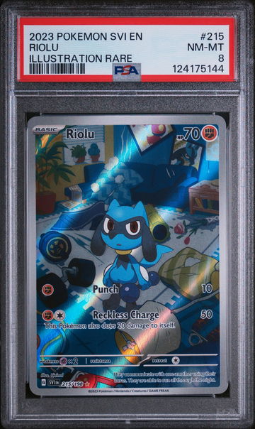 2023 Pokemon Scarlet and Violet Illustration Rare Riolu #215 PSA 8