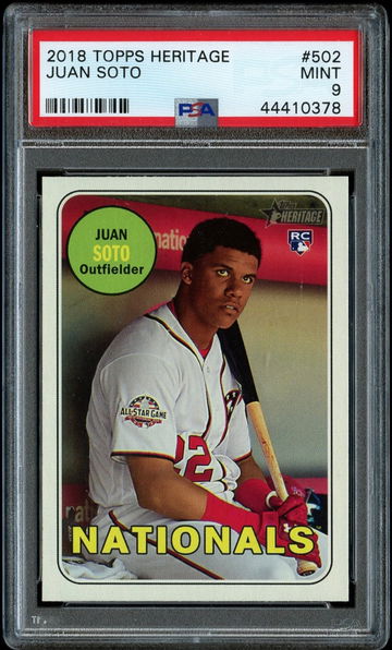 Juan Soto 2018 Topps Heritage High PSA 9 Mint #502